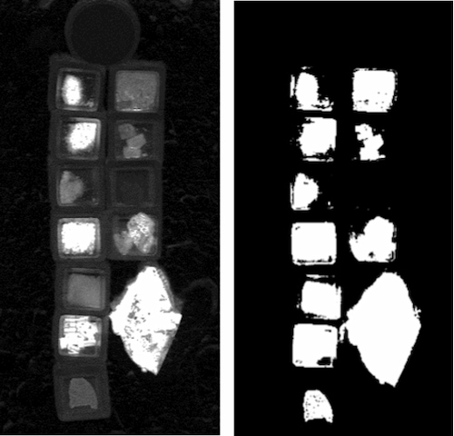 ハイパースペクトルデータによる粉末状爆薬の異常検出