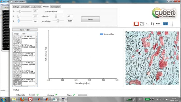Firefleye Q285で撮影したコラーゲンのデータ