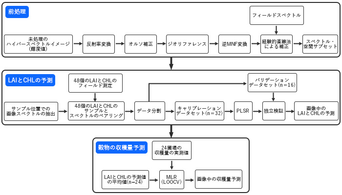 健康な葉と病気の葉の空間反射スペクトル