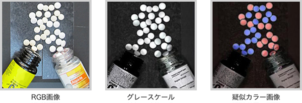 成分の違う2種類の錠剤の判別