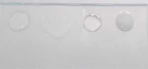 ガラス上の4種類の水分（RGB画像）
