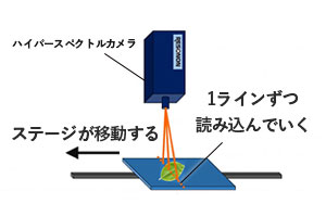 ラインスキャン方式のイメージ図