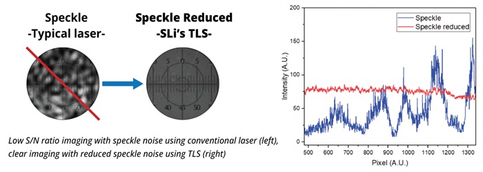 TLSスペックルノイズの低減