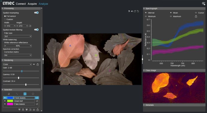 Photonfocus-snapshotによるNDVI分類