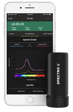 スマートフォン対応型　小型分光測色計 Spectro1