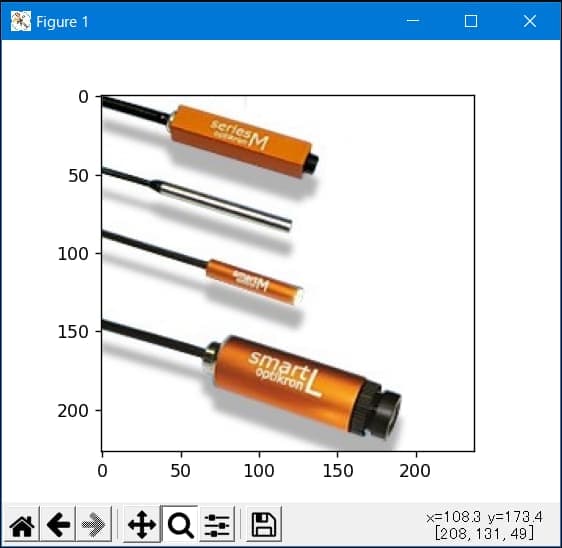 MatplotlibのimshowのWindow