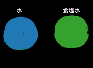 水と食塩水の識別（SAM画像）