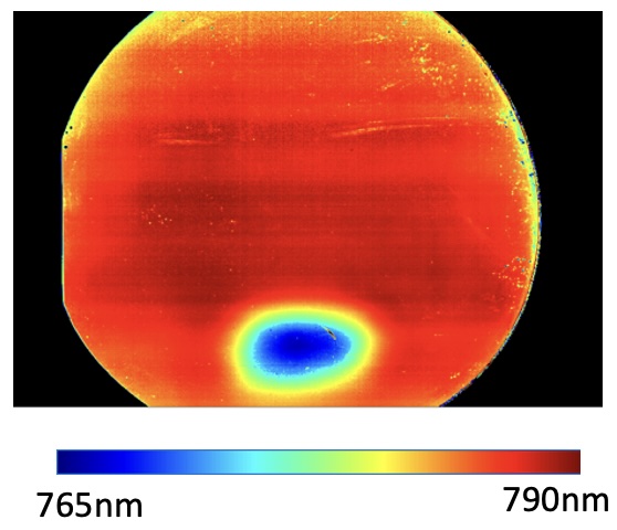 半導体ウェハ膜厚マップ