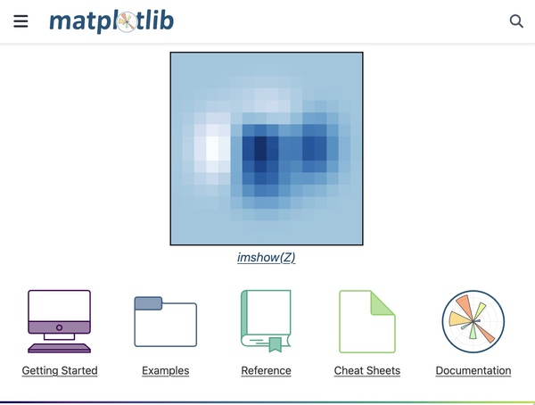 matplotlibサイトページ